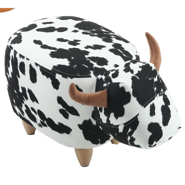 Gardeco 60cm Wide Velvet Animal Print Footstool Ottoman & Reviews